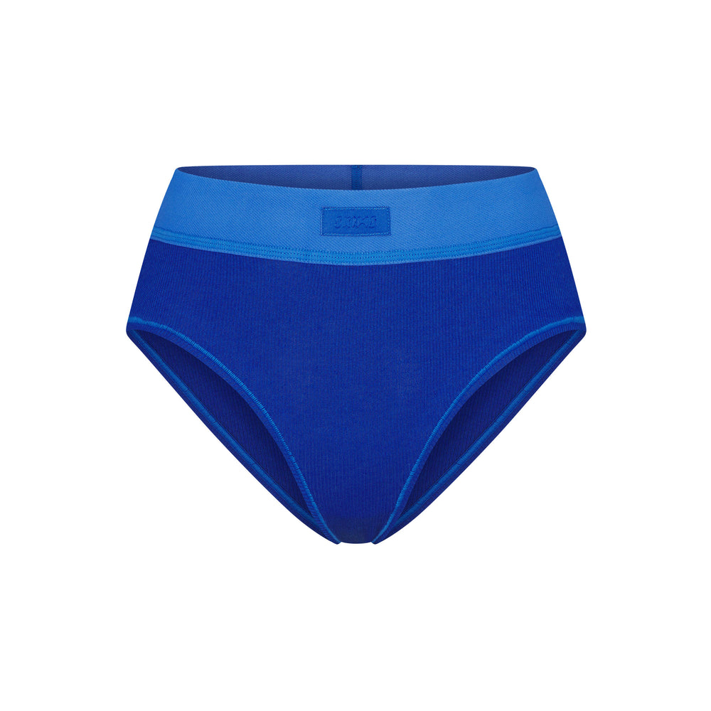 Skims COTTON RIB MID RISE Brief Modre | DQVF-38605