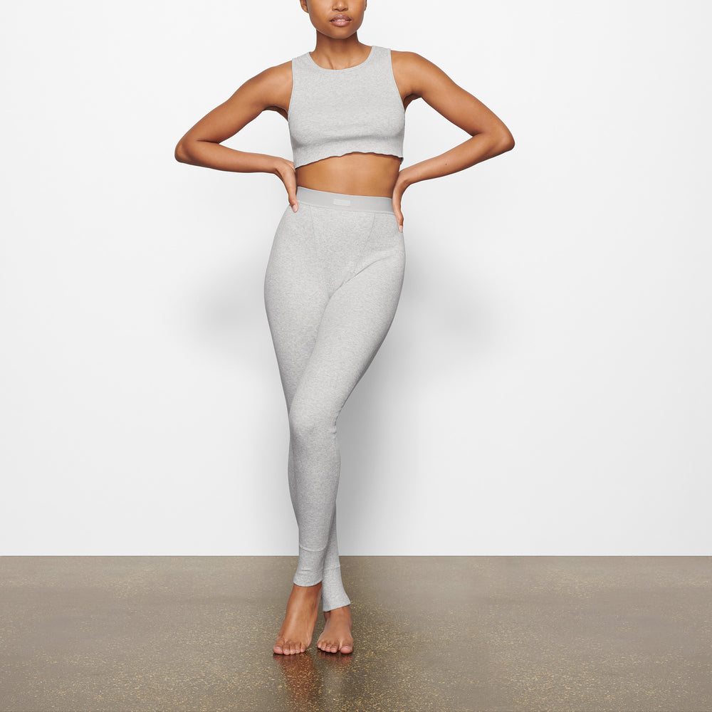 Skims COTTON RIB SUPER CROP Tank Svetlo Siva | PXHY-98531