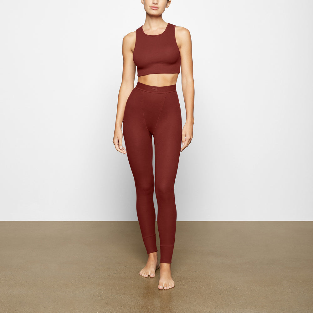 Skims COTTON RIB SUPER CROP Tank Tmavo Červené | CDFO-38047
