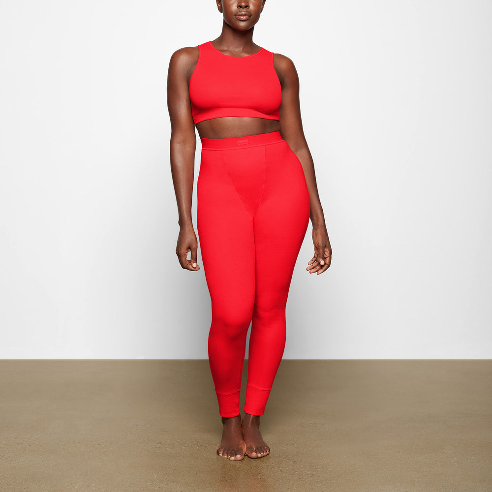 Skims COTTON RIB SUPER CROP Tank Červené | ZUSB-07836