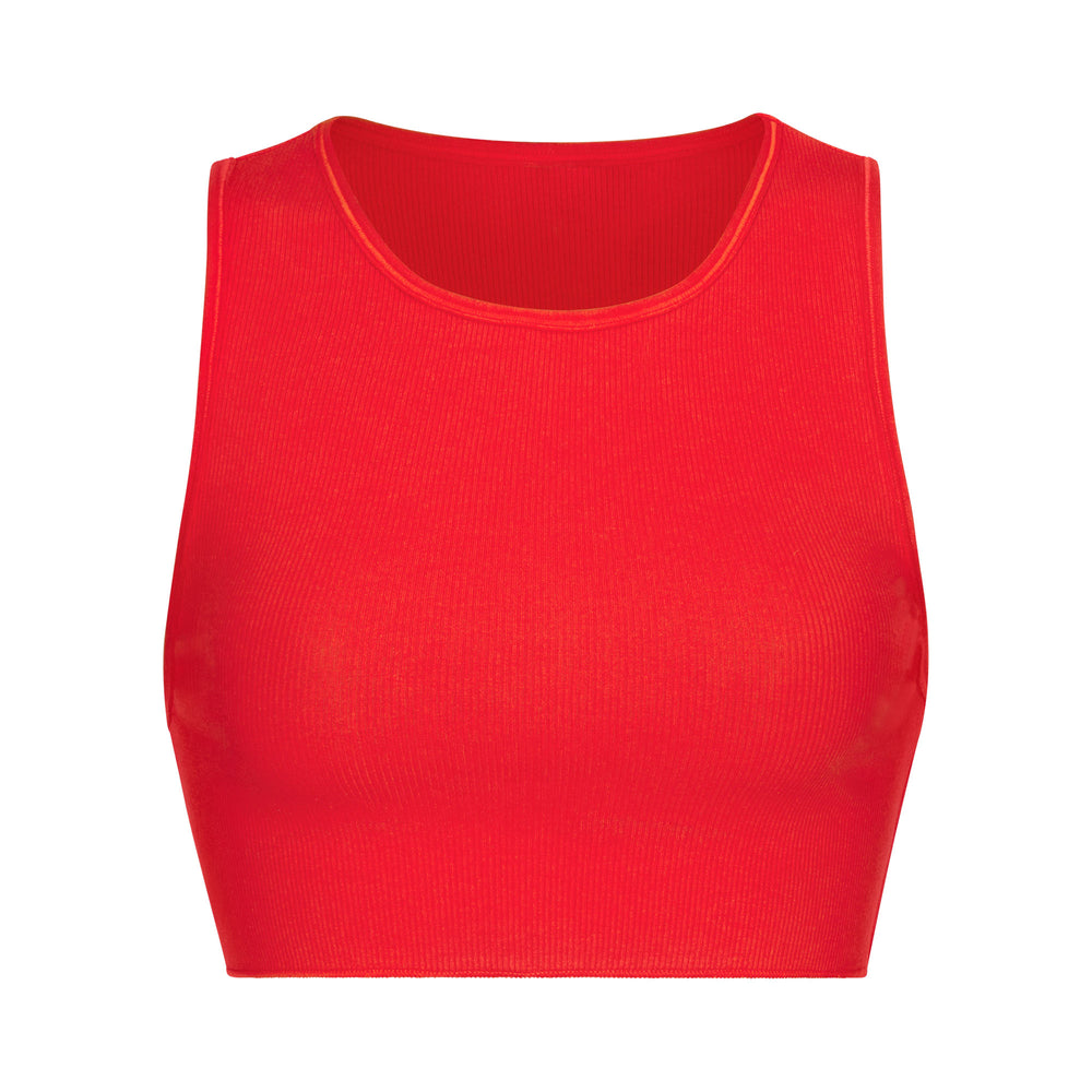 Skims COTTON RIB SUPER CROP Tank Červené | ZUSB-07836