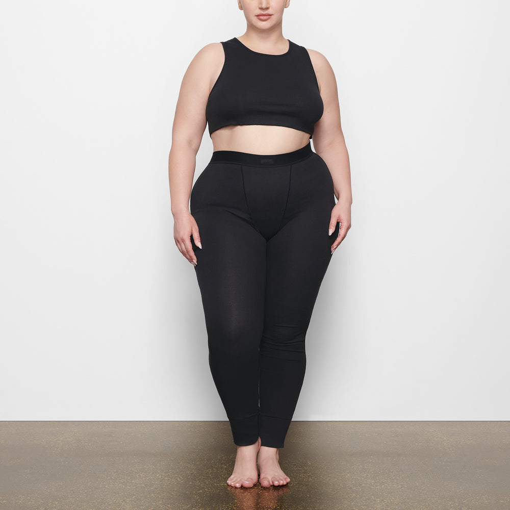 Skims COTTON RIB SUPER CROP Tank Čierne | VUPS-37028