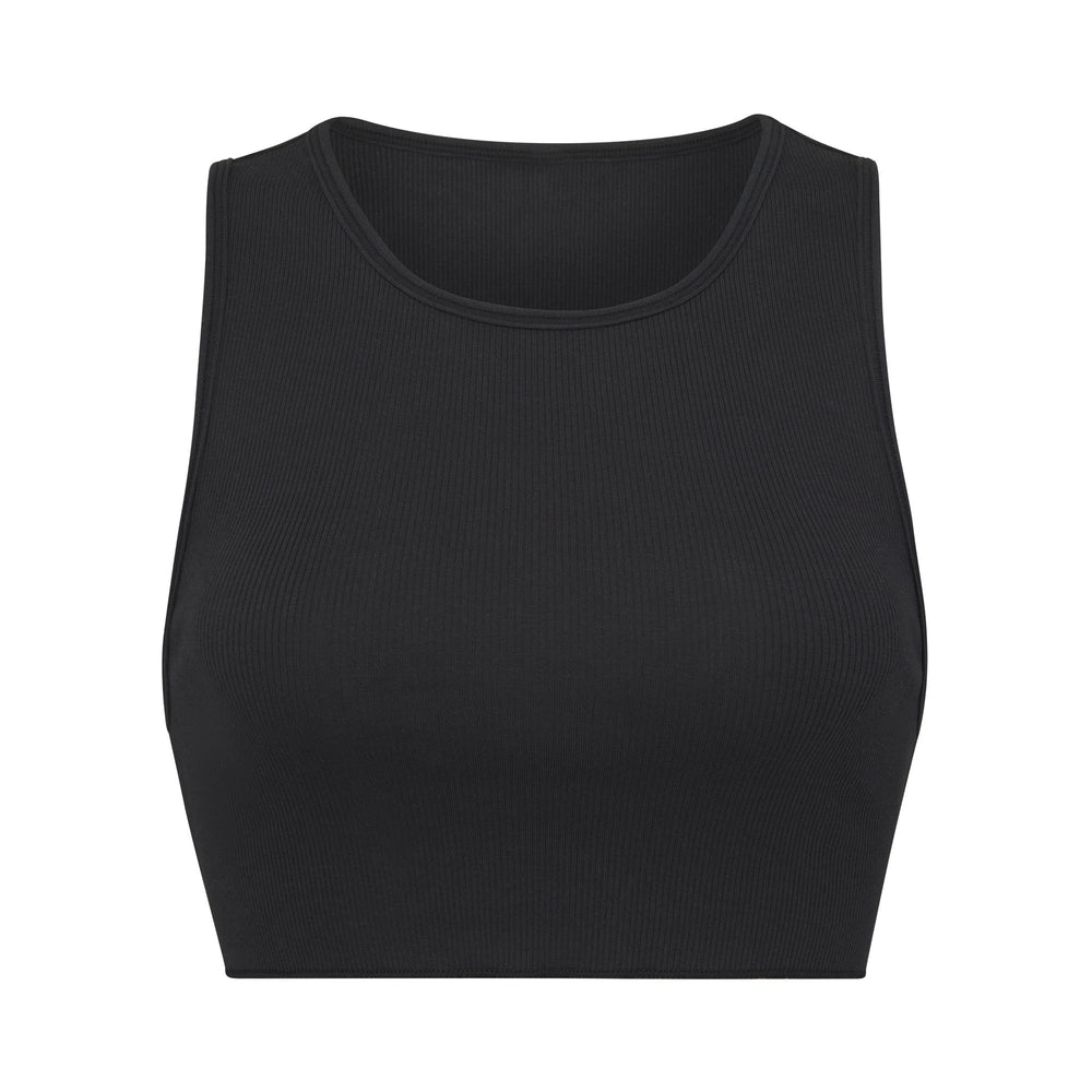 Skims COTTON RIB SUPER CROP Tank Čierne | VUPS-37028