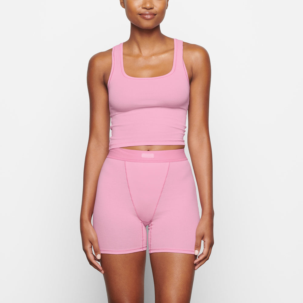 Skims COTTON RIB Tank Ruzove | HEZJ-94568