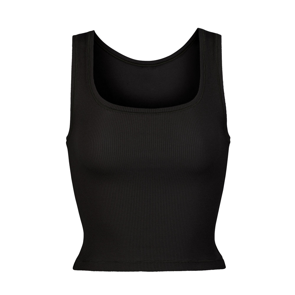 Skims COTTON RIB Tank Čierne | SUVJ-36801