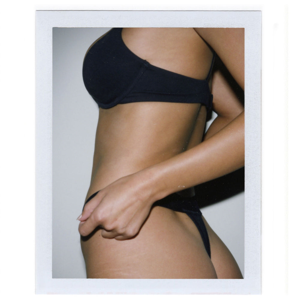 Skims COTTON RIB Thong Modre | BFGY-08324