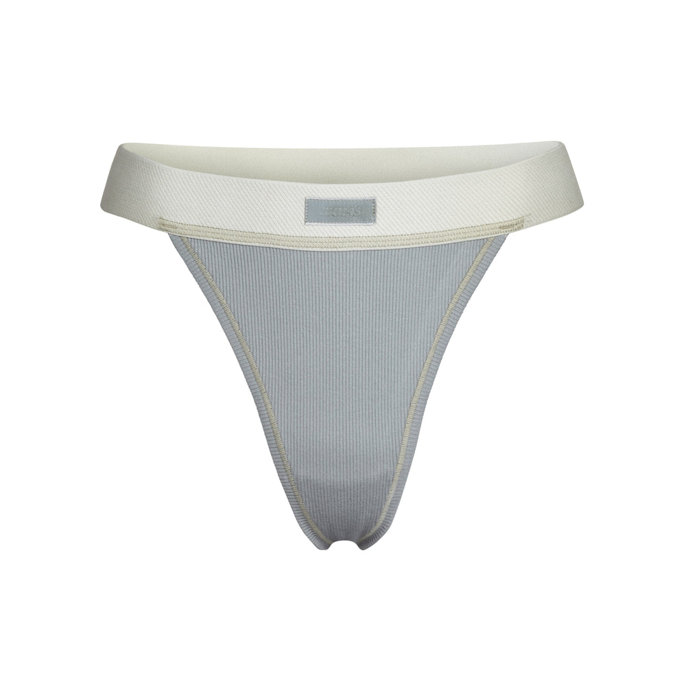 Skims COTTON RIB Thong Modre | VGDB-20749