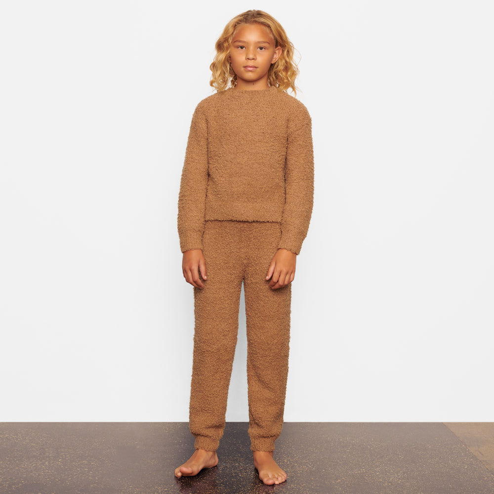 Skims COZY KNIT JOGGER Detske Hnede | HOXG-08215