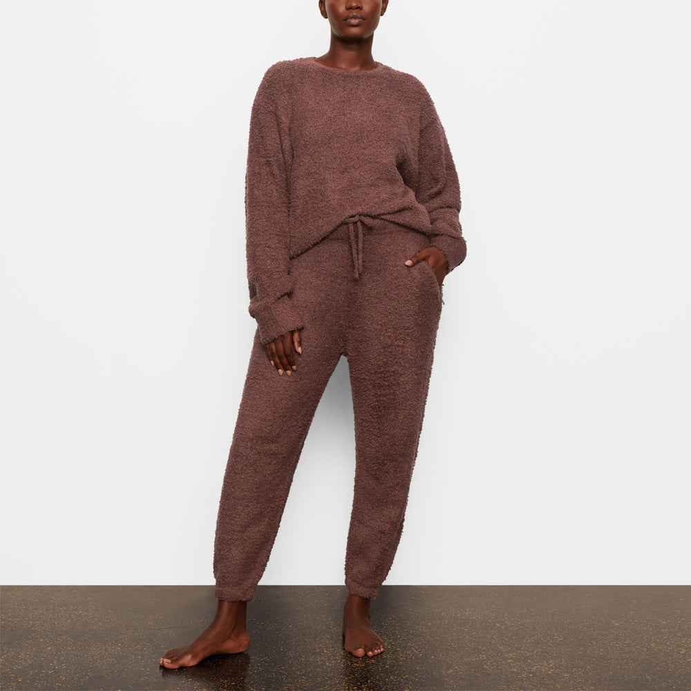Skims COZY KNIT UNISEX Joggers Tmavo Červené | VSGP-73528