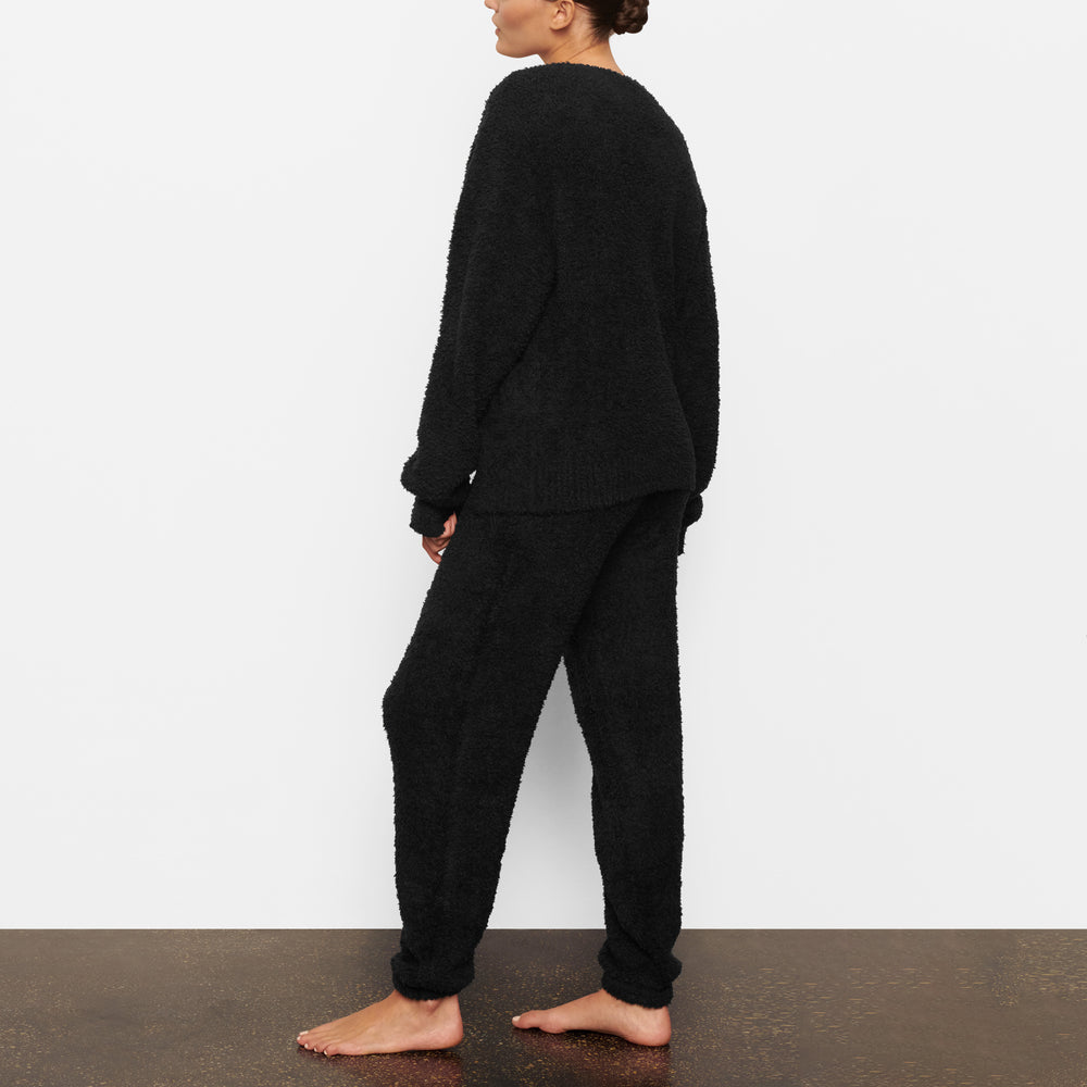 Skims COZY KNIT UNISEX Joggers Čierne | EGTV-60345