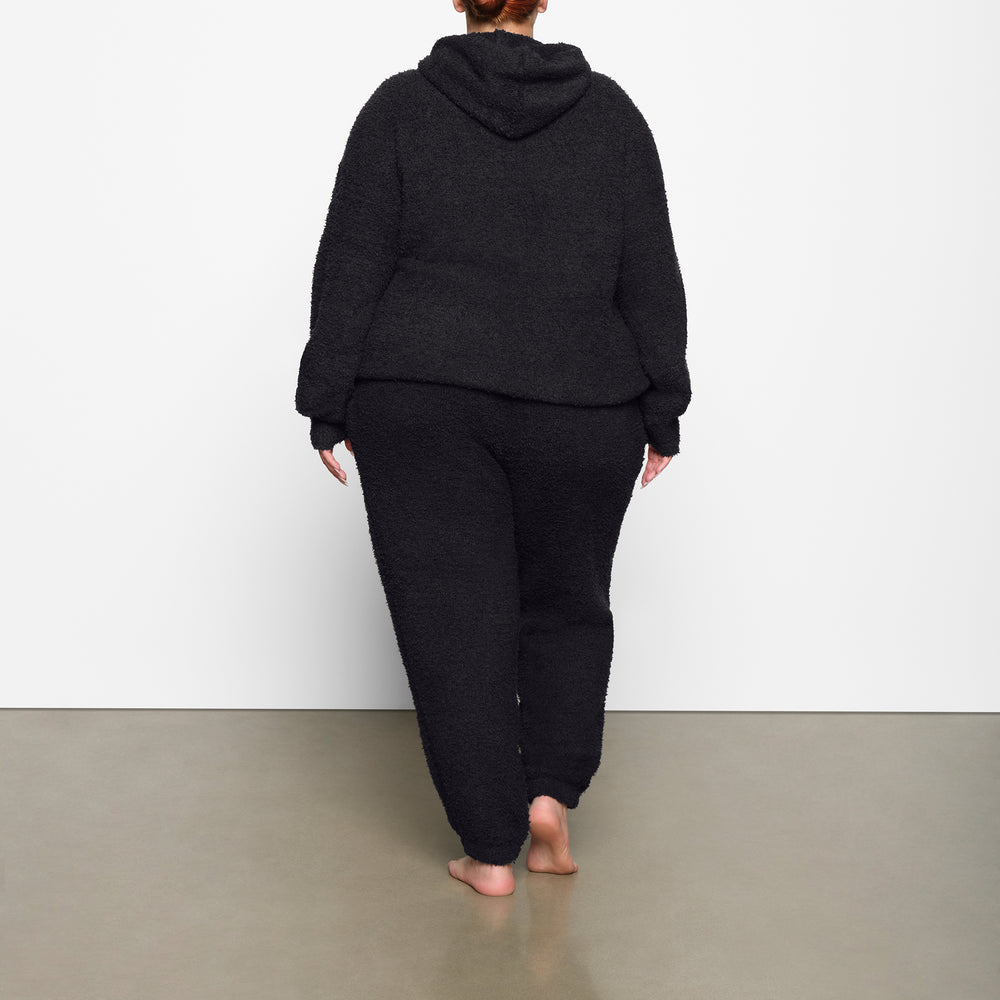 Skims COZY KNIT UNISEX Mikina s Kapucnou Čierne | AHLX-50392