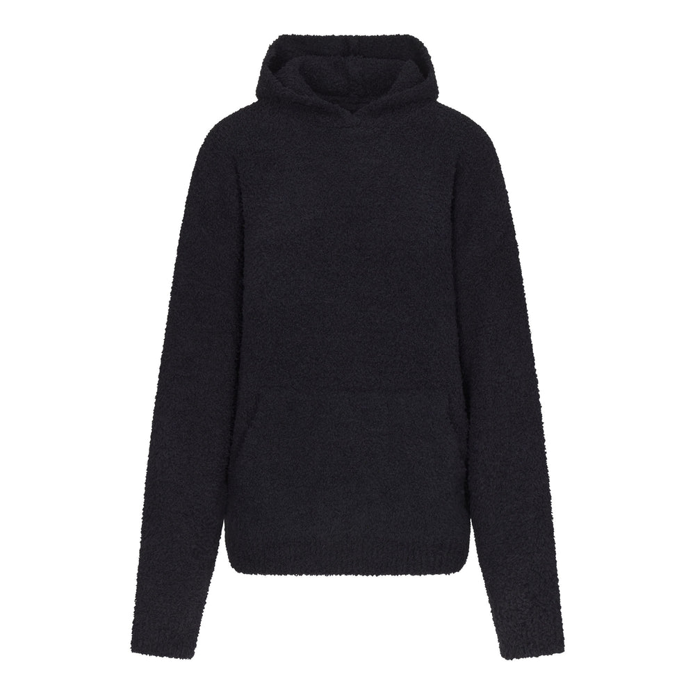 Skims COZY KNIT UNISEX Mikina s Kapucnou Čierne | AHLX-50392