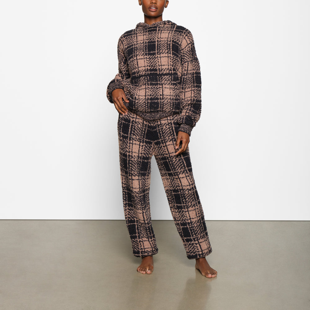 Skims COZY KNIT UNISEX Mikina s Kapucnou PLAID | QYKE-42973