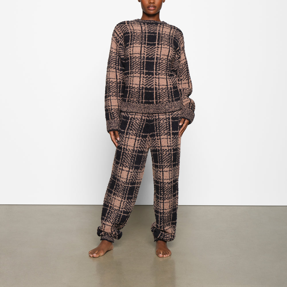 Skims COZY KNIT UNISEX Pulover PLAID | HDQK-02574