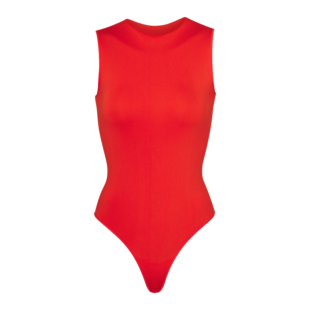 Skims ESSENTIAL CREW NECK Sleeveless Bodysuit Červené | IGPK-95713