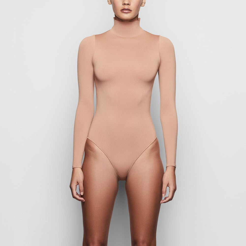 Skims ESSENTIAL MOCK NECK Long Sleeve Bodysuit Marhule | WPVZ-17549