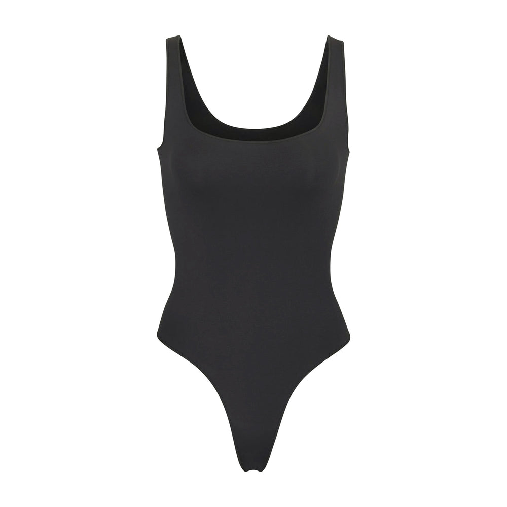 Skims ESSENTIAL Scoop Neck Bodysuit Čierne | TSMA-05132
