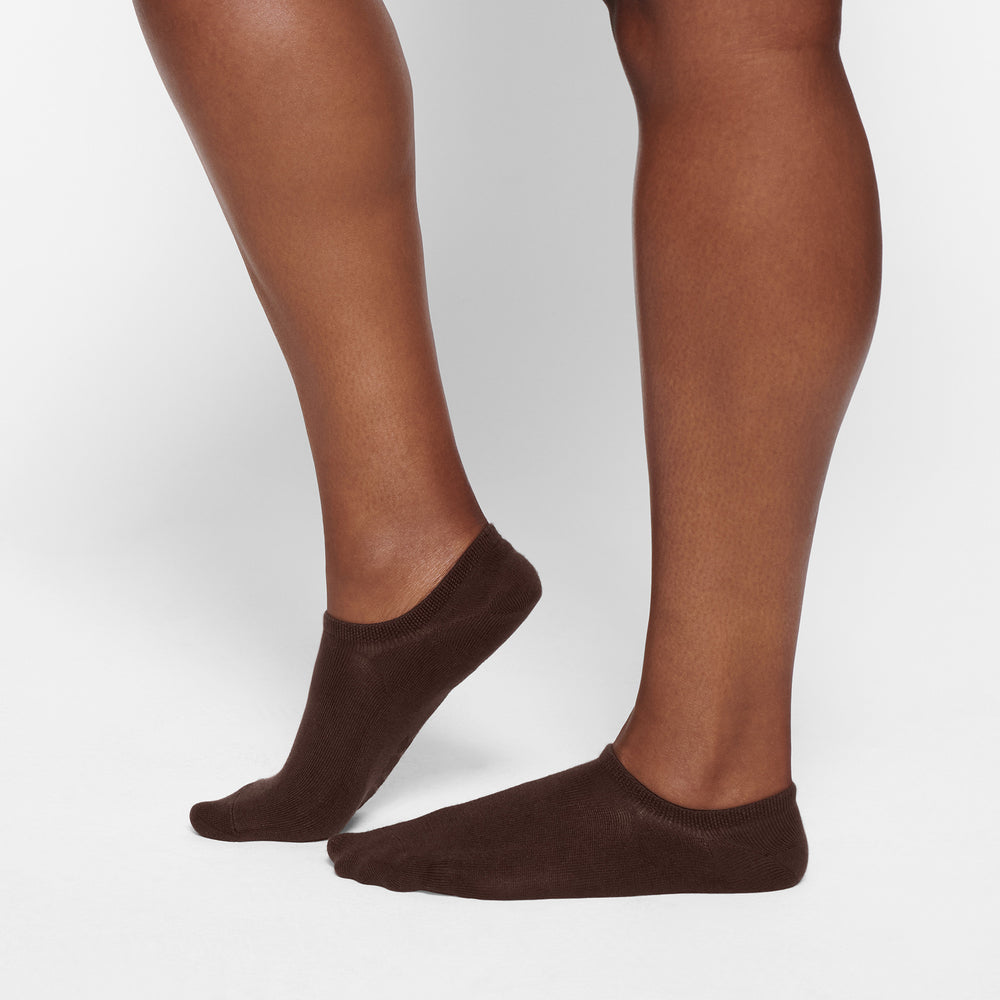 Skims EVERYDAY LOW RIB ANKLE Ponozky Čokoláda | SRLJ-15937