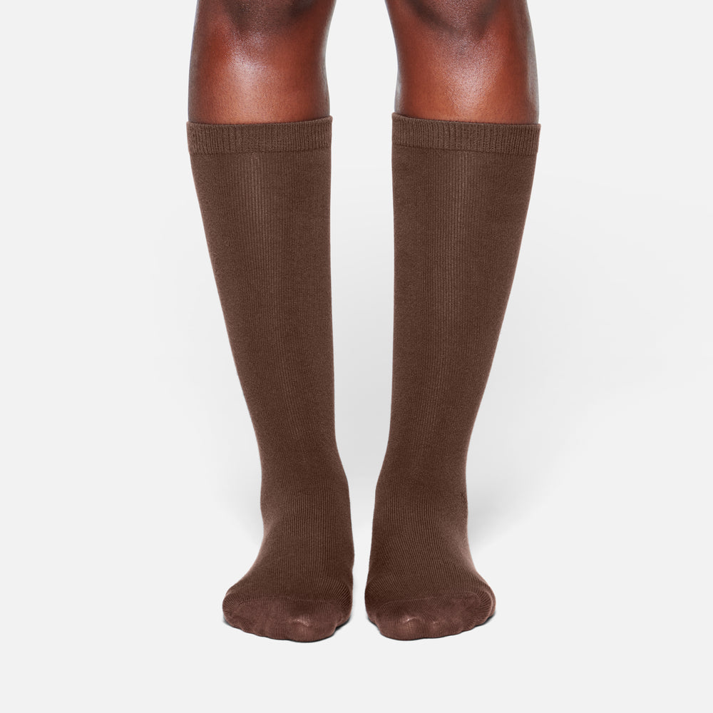 Skims EVERYDAY MID CALF Ponozky Čokoláda | ZJQO-61983