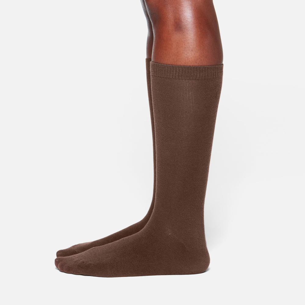 Skims EVERYDAY MID CALF Ponozky Čokoláda | ZJQO-61983