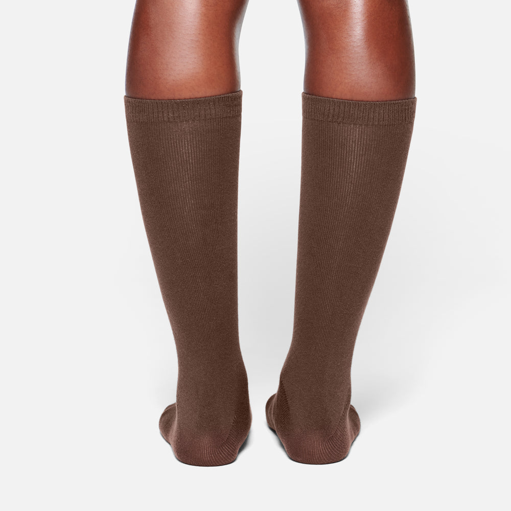 Skims EVERYDAY MID CALF Ponozky Čokoláda | ZJQO-61983