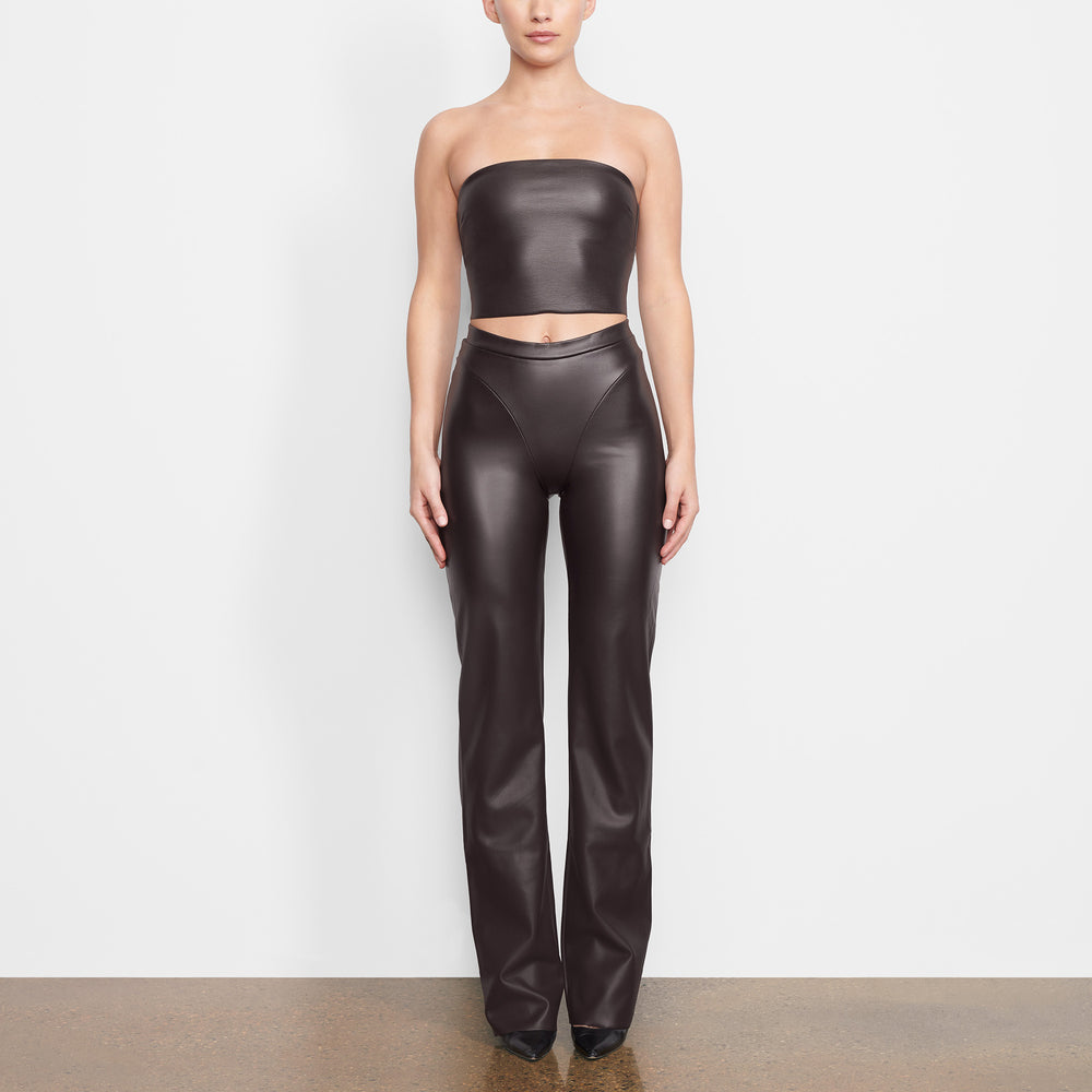 Skims FAUX LEATHER BOOT CUT Nohavice Čierne | BRWJ-68410
