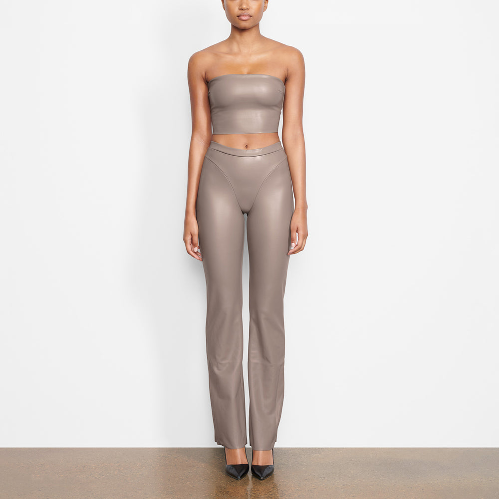 Skims FAUX LEATHER Bandeau Podprsenky Strieborne | OZHT-19803