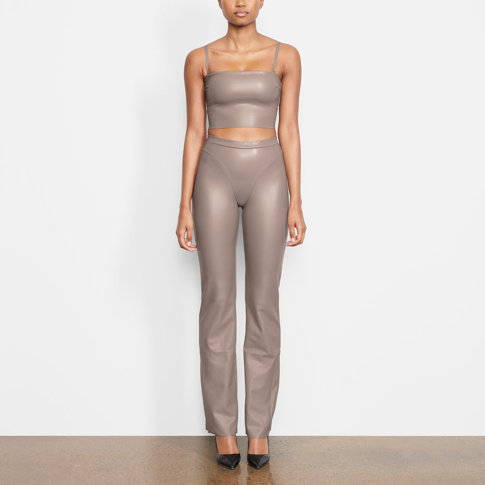 Skims FAUX LEATHER Bandeau Podprsenky Strieborne | OZHT-19803