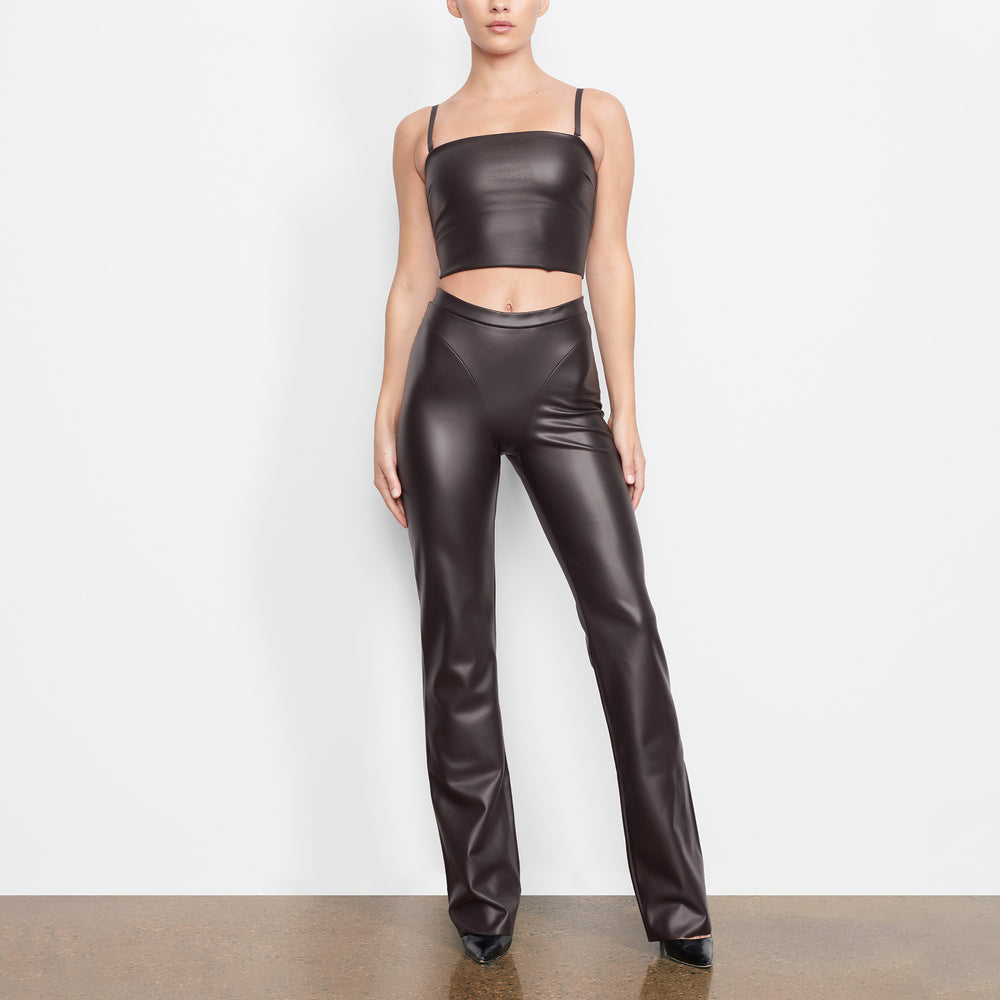 Skims FAUX LEATHER Bandeau Podprsenky Čierne | EAWB-36754