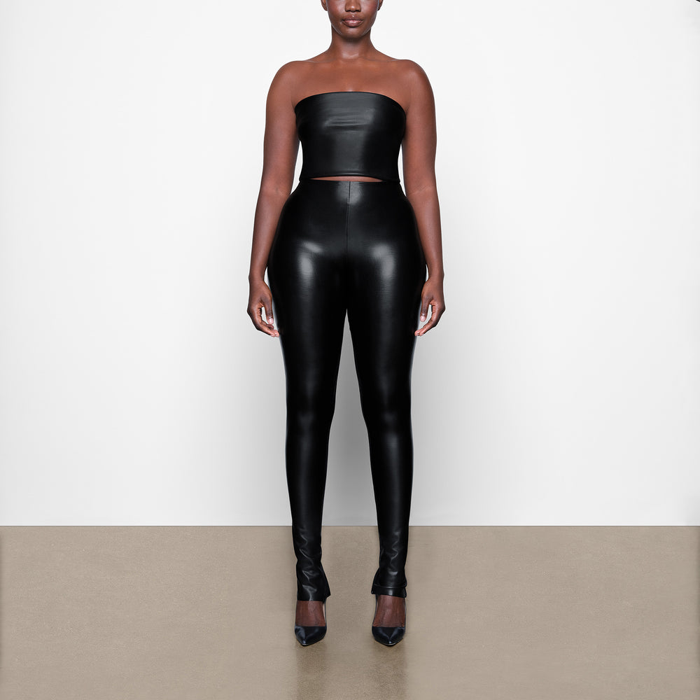 Skims FAUX LEATHER Bandeau Podprsenky Čierne | PAQU-21958