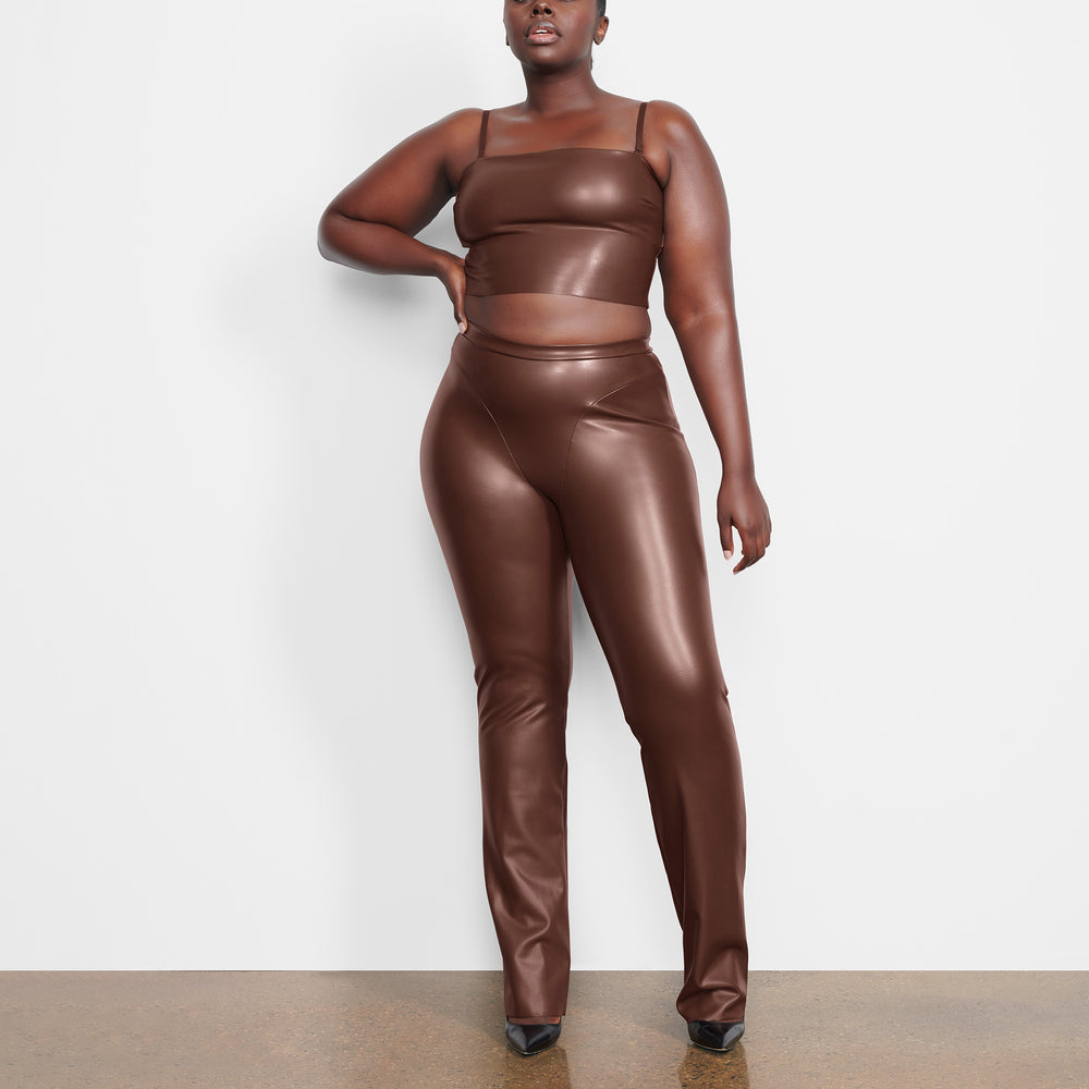 Skims FAUX LEATHER Bandeau Podprsenky Čokoláda | IDRL-91078