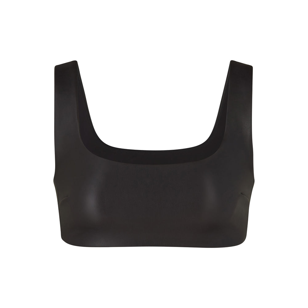 Skims FAUX LEATHER Bralette Čierne | GTZR-59648