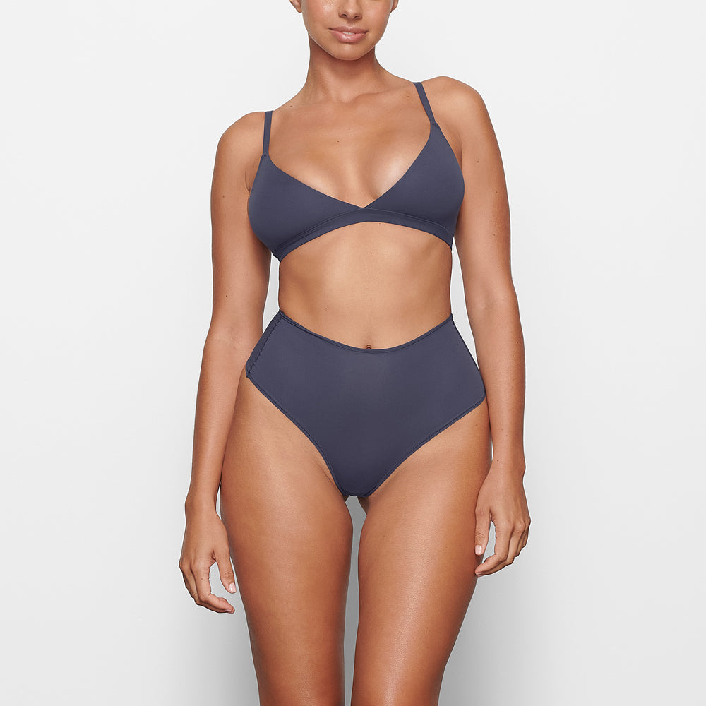 Skims FITS EVERYBODY HIGH WAISTED Thong Námornícka Modrá | PEFU-59634