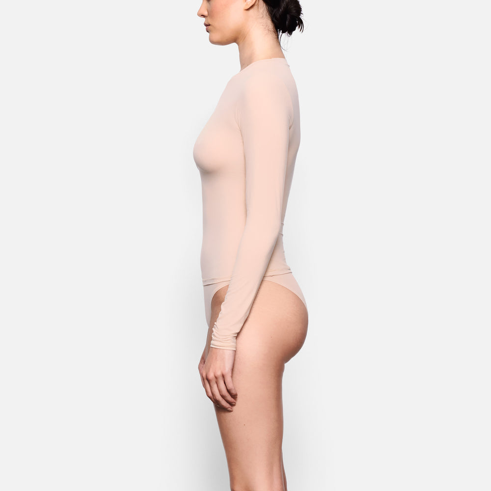 Skims FITS EVERYBODY LONG SLEEVE T-shirt Béžové | KNIQ-40398