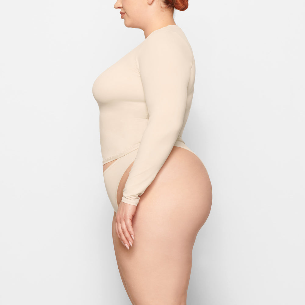 Skims FITS EVERYBODY LONG SLEEVE T-shirt Hnede | OHCE-23654