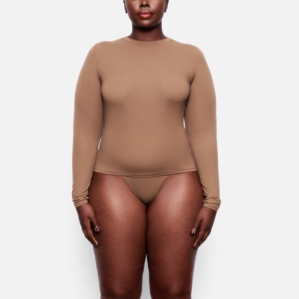 Skims FITS EVERYBODY LONG SLEEVE T-shirt Marhule | UNVZ-58071