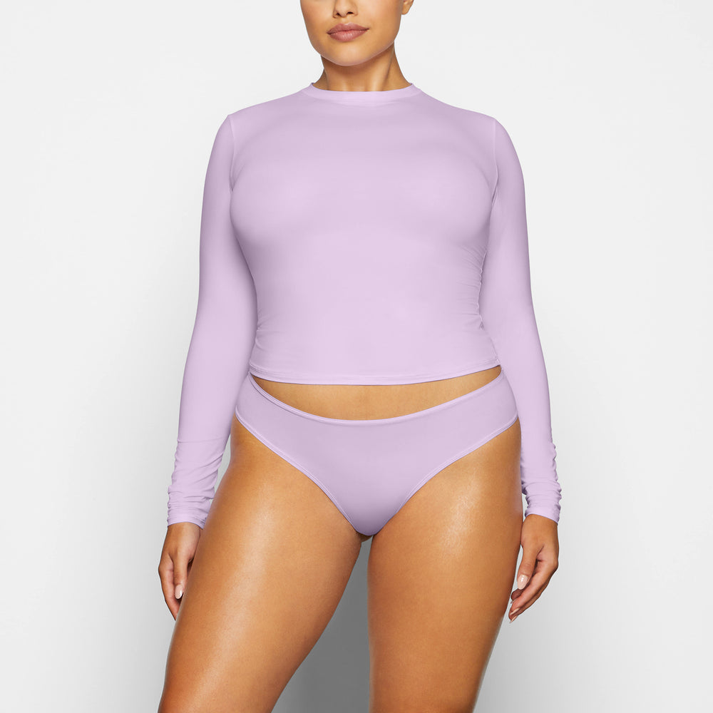 Skims FITS EVERYBODY LONG SLEEVE T-shirt Nachový | VZBX-08632