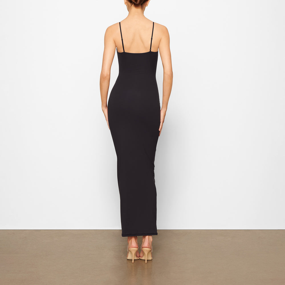Skims FITS EVERYBODY LONG SLIP Dress Čierne | WBKD-82140