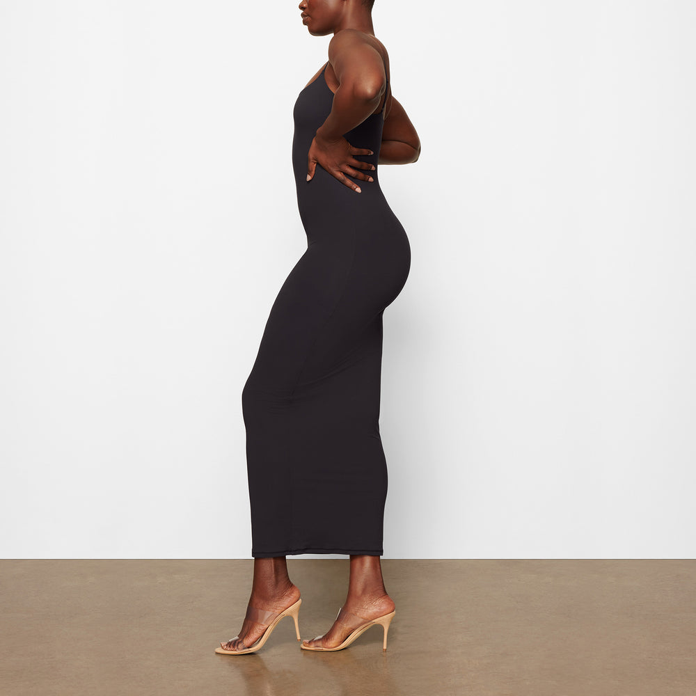 Skims FITS EVERYBODY LONG SLIP Dress Čierne | WBKD-82140