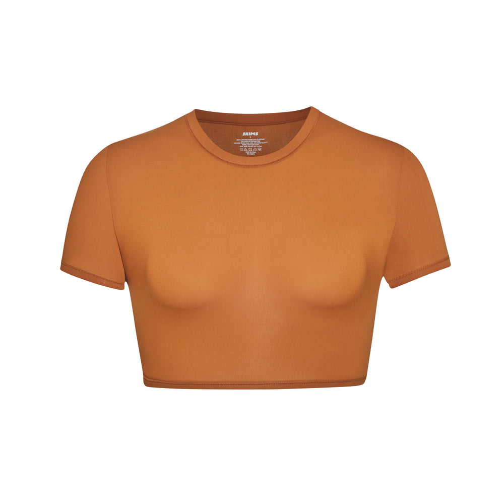Skims FITS EVERYBODY SUPER CROPPED T-shirt Meď | AGBS-74032