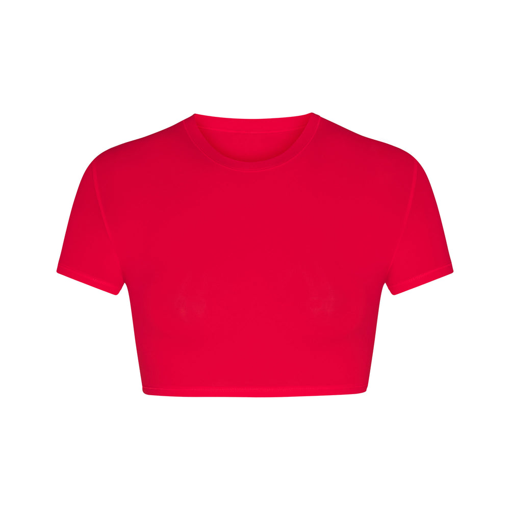 Skims FITS EVERYBODY SUPER CROPPED T-shirt Červené | DBGM-61842