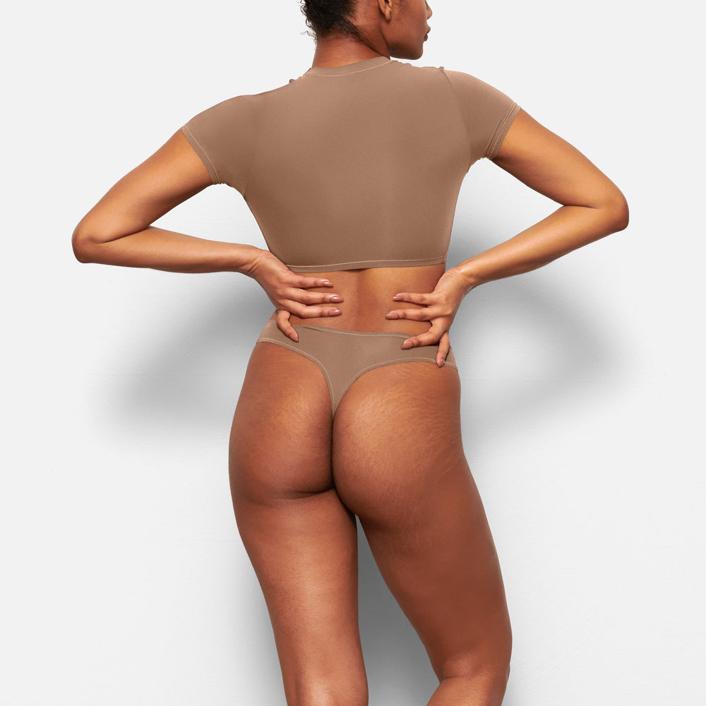 Skims FITS EVERYBODY SUPER CROPPED T-shirt Marhule | OABN-75061
