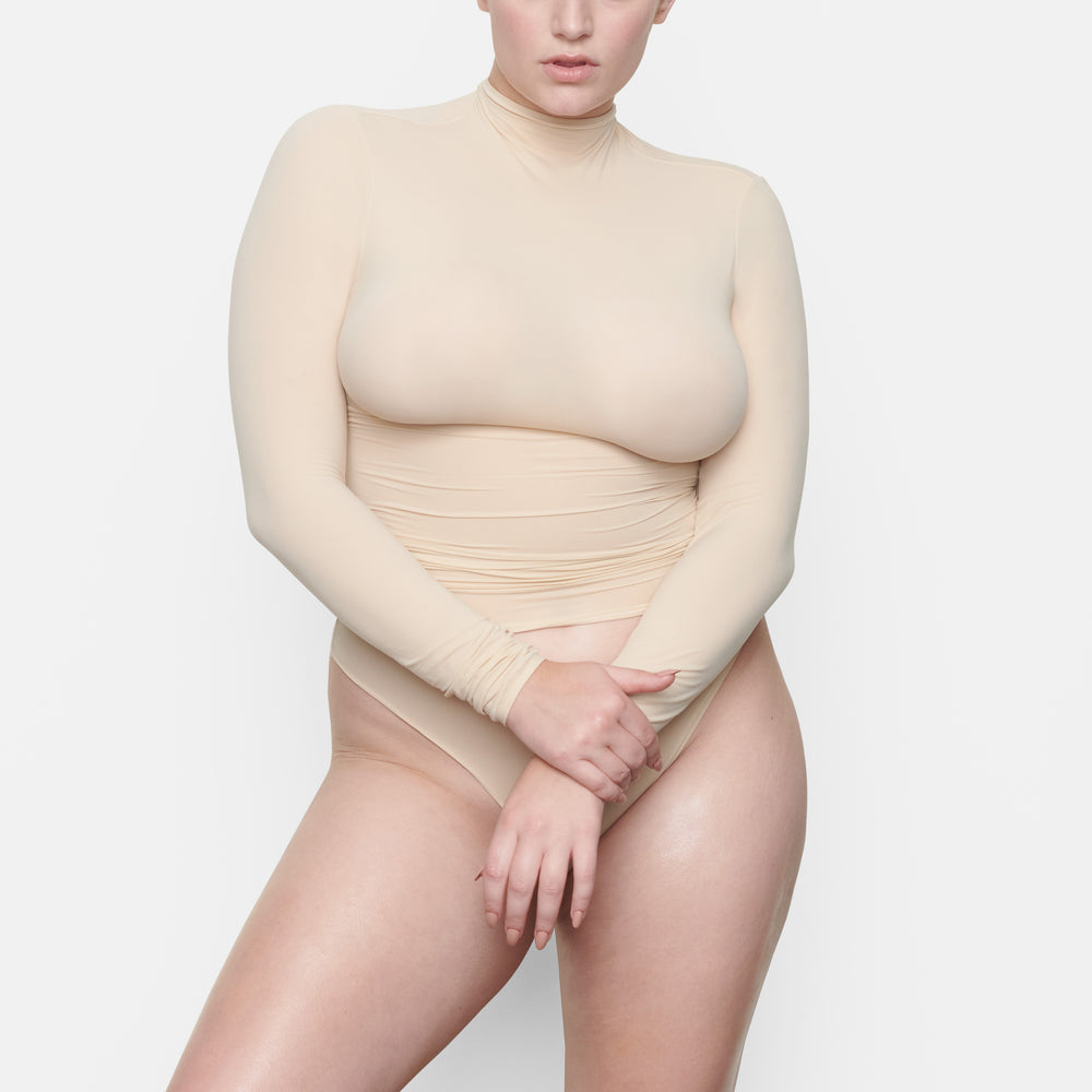 Skims FITS EVERYBODY TURTLENECK T-shirt Hnede | FOHQ-81562