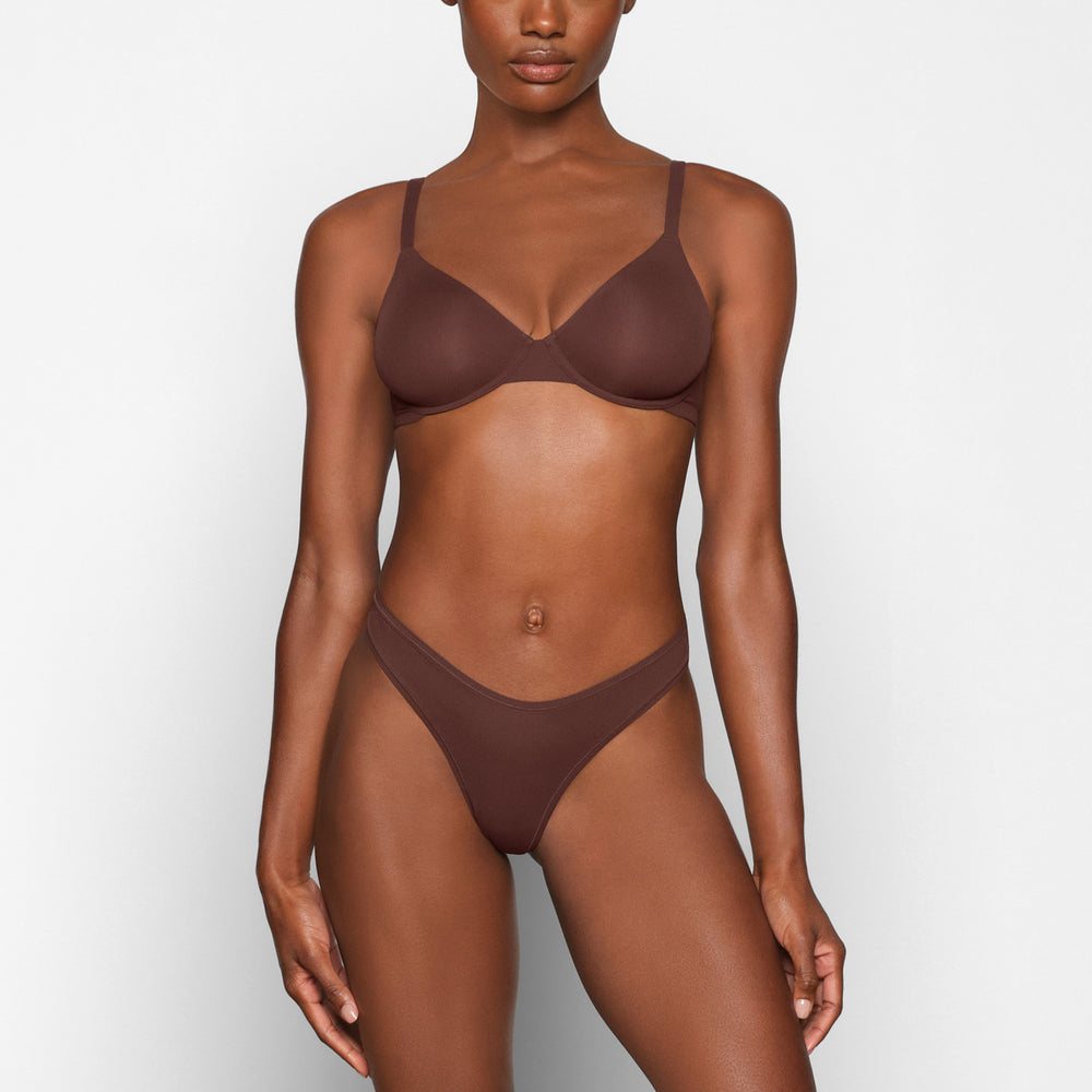 Skims FITS EVERYBODY UNLINED Underwire Bra Čokoláda | TXOD-90625