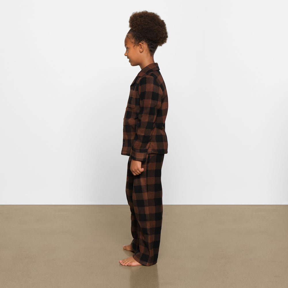 Skims FLEECE SLEEP SET Detske Hnede | DEJA-35068