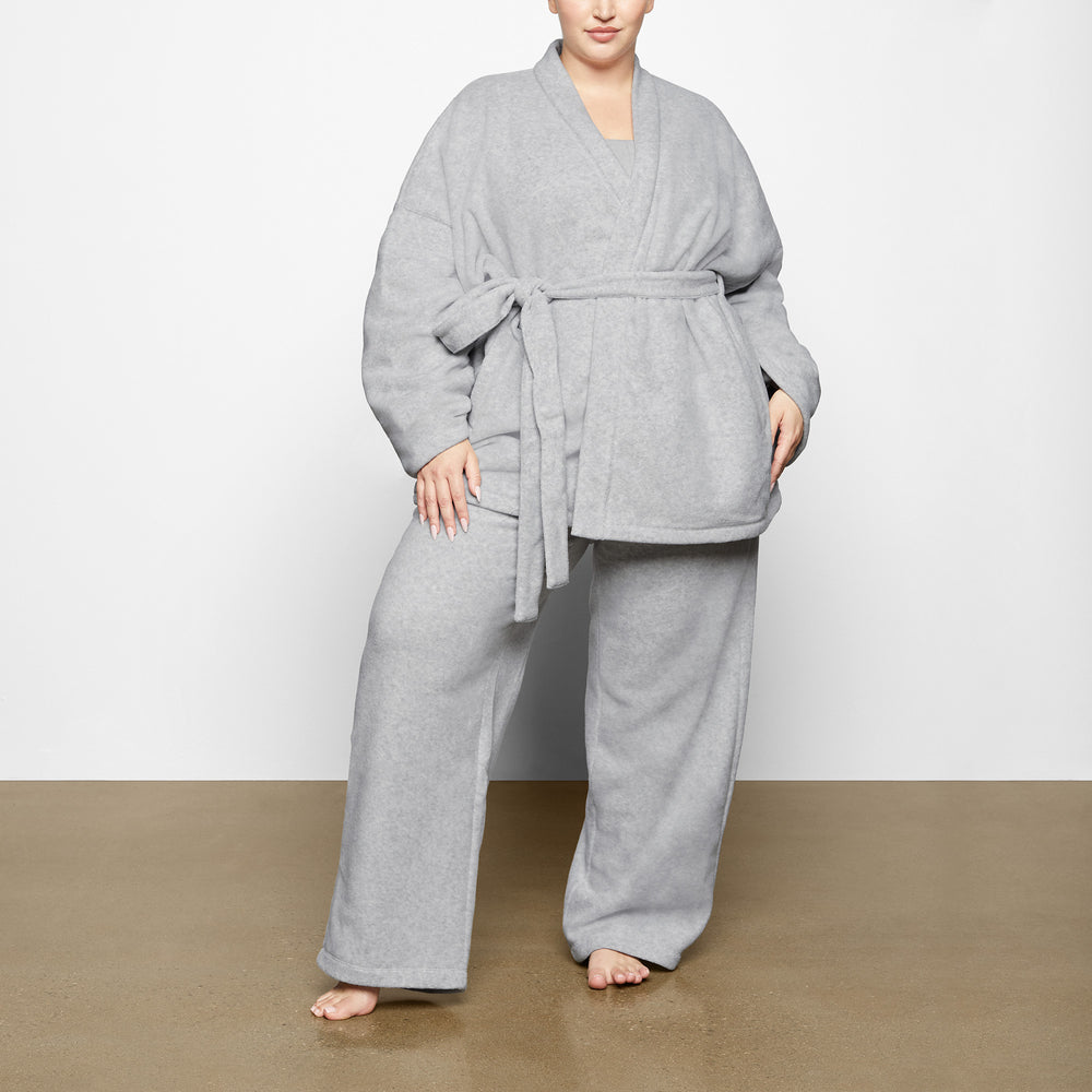 Skims FLEECE WRAP Bunda Svetlo Siva | BWPY-10268