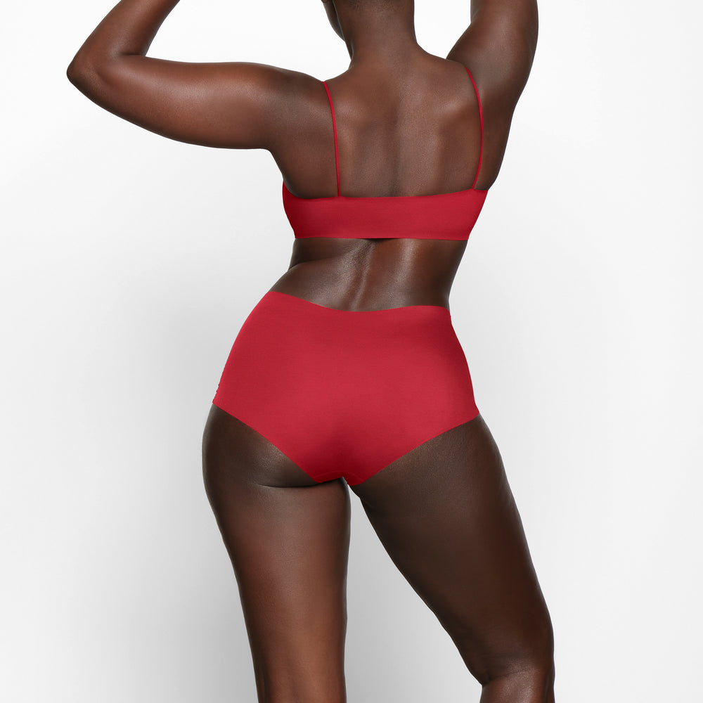 Skims FREE CUT Boy Short Tmavo Červené | WJUP-84201