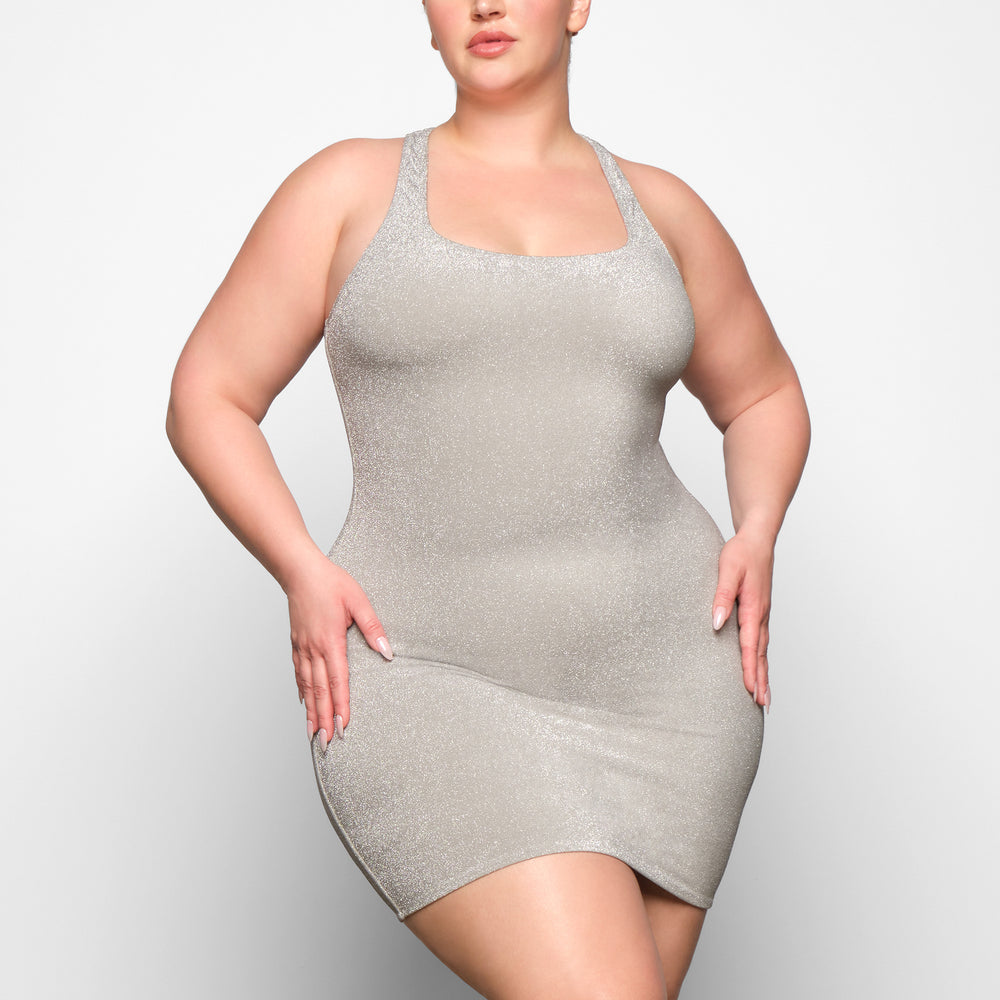 Skims GLITTER SWIM METALLIC Dress Siva | BELD-53126