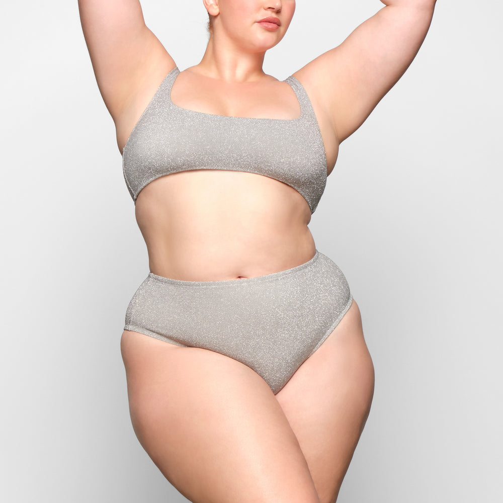 Skims GLITTER SWIM MID WAIST BOTTOM Two Pieces Siva | SKPJ-71569