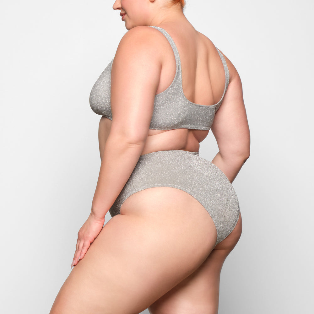 Skims GLITTER SWIM MID WAIST BOTTOM Two Pieces Siva | SKPJ-71569